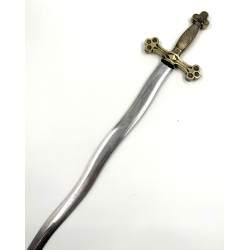 Epée maçonnique flamboyante avec G