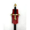 Porte épée en cuir rouge