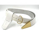 Pack ceinture + porte épée en cuir blanc