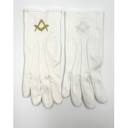 1 paire gants blancs coton Equerre - Compas DECLASSES