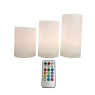 3 bougies pilier LED