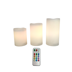 set de 3 bougie led 1er prix